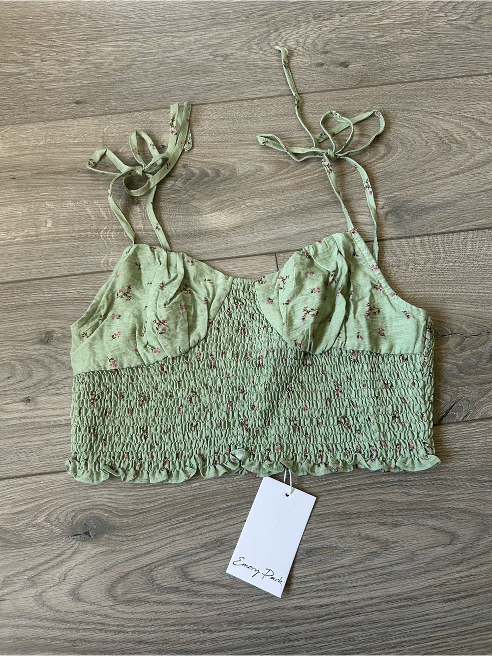 EMORY PARK floral Boho corset top Size Medium New with tag